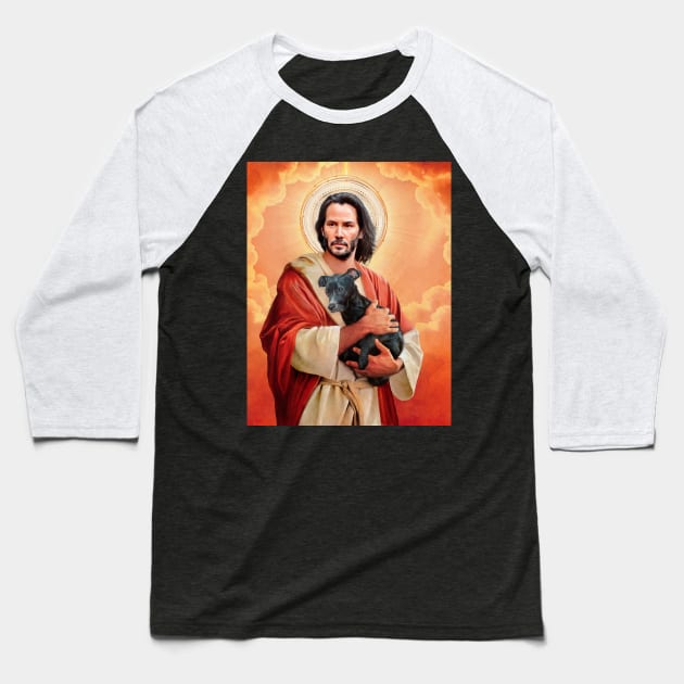 Saint Keanu Reeves Baseball T-Shirt by Gedogfx